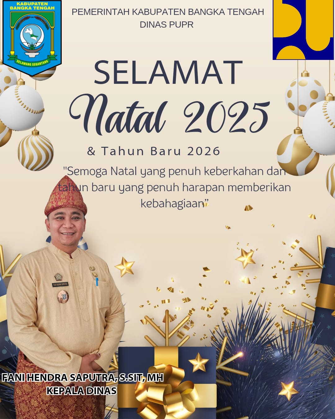 momentum Natal ini yang di sampaikan Kepala Dinas PUPR Bangka Tengah