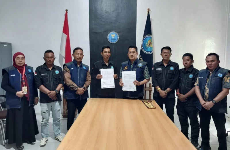 Sinergi Nyata Lawan Narkoba DPC Y.GANN Way Kanan dan BNNK Teken MoU P4GN